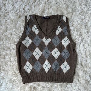 Brandy Melville sweater vest argyle